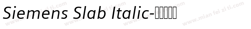 Siemens Slab Italic字体转换